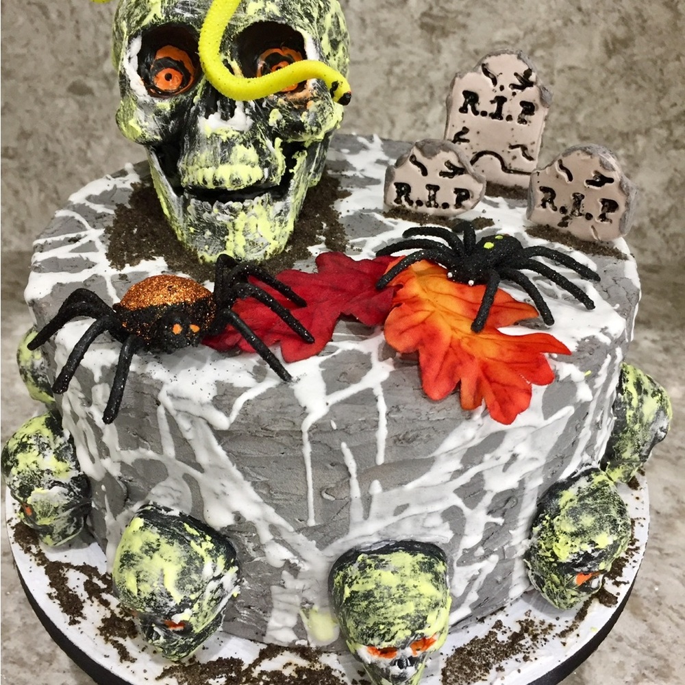Handcrafted Fake Halloween Display Cake